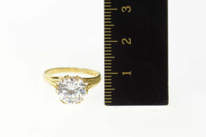 14K Round Classic Solitaire Travel Engagement Ring Size 6 Yellow Gold
