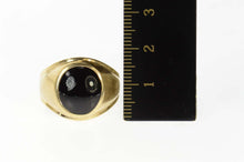 Load image into Gallery viewer, 10K 1960&#39;s Graduated Oval Black Onyx Ring Size 7.75 Yellow Gold