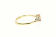 Load image into Gallery viewer, 14K Oval Pink Topaz CZ Cluster Accent Ring Size 8 Yellow Gold