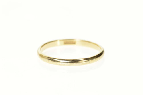 14K 3.0mm Classic Men's Simple Wedding Band Ring Size 15.75 Yellow Gold