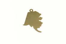 Load image into Gallery viewer, 14K Alaska State Shape Souvenir Travel Charm/Pendant Yellow Gold
