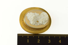 Load image into Gallery viewer, 14K Victorian Carved Agate Lady Cameo Pin/Brooch Yellow Gold