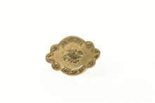 Load image into Gallery viewer, 14K Victorian Scalloped Etched Monogram Pendant/Pin Yellow Gold