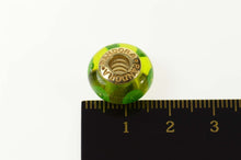 Load image into Gallery viewer, 14K Pandora Murano Green Glass Designer Charm/Pendant Yellow Gold