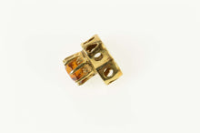 Load image into Gallery viewer, 14K Ornate Citrine Clover Slide Bracelet Charm/Pendant Yellow Gold