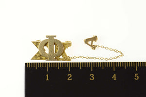 10K Phi Kappa Kappa Ornate Victorian Lapel Pin/Brooch Yellow Gold