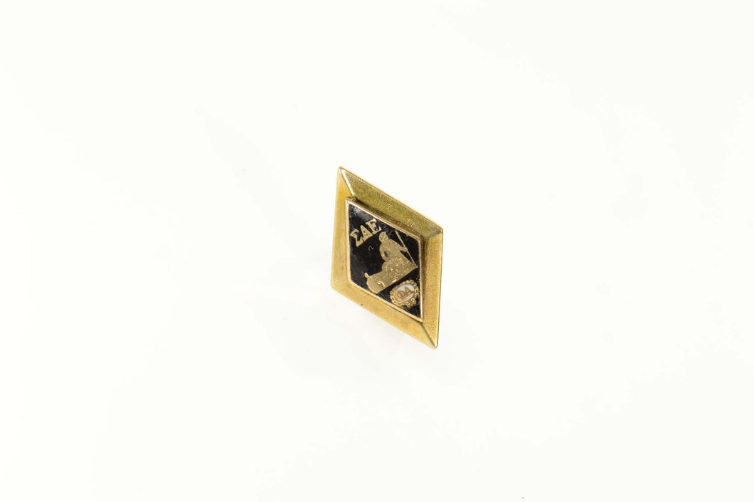 10K Sigma Alpha Epsilon Greek Fraternity Lapel Pin/Brooch Yellow Gold