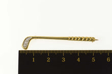 Load image into Gallery viewer, 14K Diamond Golf Club Putter Golfer Pin/Brooch Yellow Gold