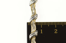 Load image into Gallery viewer, 10K 0.67 Ctw Two Tone Diamond Wavy Tennis Bracelet 7.25&quot; Yellow Gold