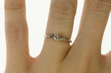 Load image into Gallery viewer, 14K ¼ Ctw Three Diamond Promise Engagement Ring Size 6 White Gold