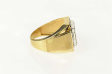 Load image into Gallery viewer, 10K 0.60 Ctw Squared Diamond Men&#39;s Statement Ring Size 10 Yellow Gold