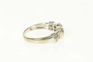 14K 0.56 Ctw Princess Diamond Wedding Band Ring Size 6.25 White Gold
