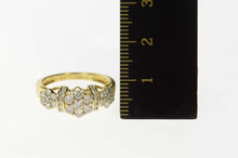 Load image into Gallery viewer, 14K 0.98 Ctw Round Diamond Cluster Engagement Ring Size 7.25 Yellow Gold