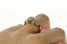 Load image into Gallery viewer, 14K 0.98 Ctw Round Diamond Cluster Engagement Ring Size 7.25 Yellow Gold