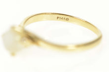 Load image into Gallery viewer, 14K Pearl Diamond Accent Bypass Classic Ring Size 8 Yellow Gold