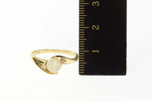 Load image into Gallery viewer, 14K Pearl Diamond Accent Bypass Classic Ring Size 8 Yellow Gold