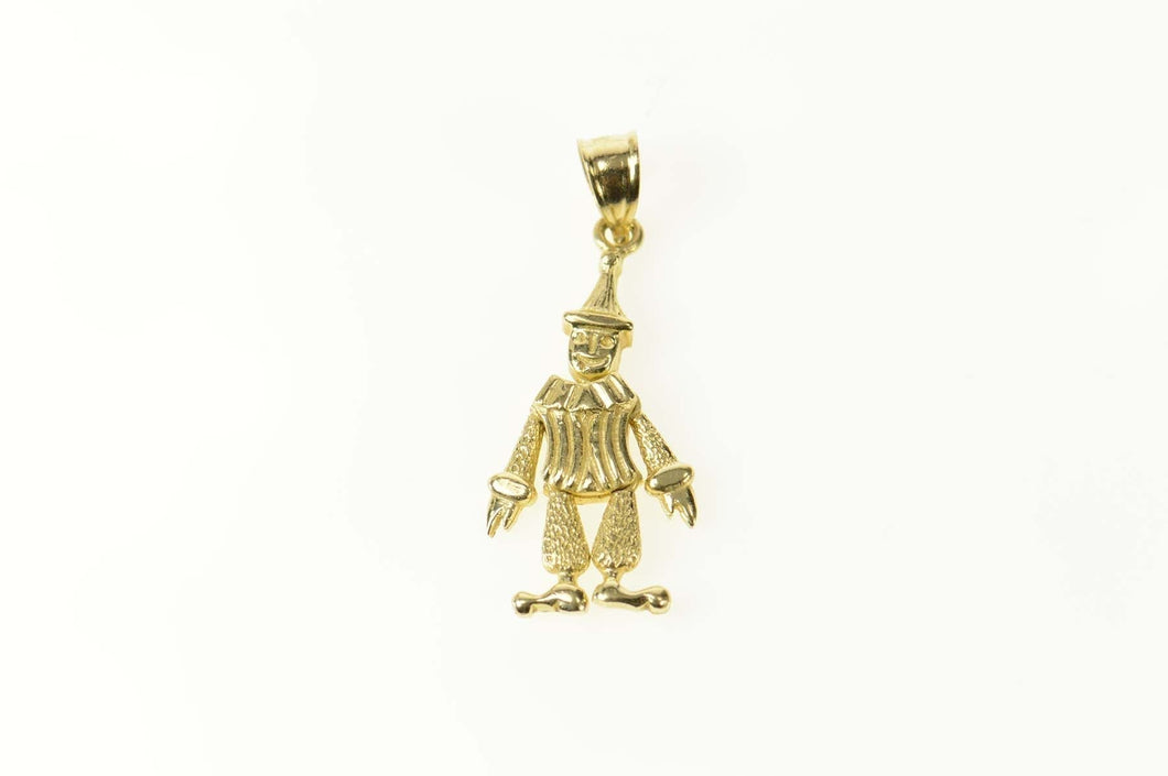 14K Articulated Clown Comedy Symbol Circus Pendant Yellow Gold