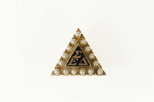 Load image into Gallery viewer, 10K Sigma Epsilon Delta Seed Pearl Lapel Pin/Brooch Yellow Gold