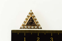 Load image into Gallery viewer, 10K Sigma Epsilon Delta Seed Pearl Lapel Pin/Brooch Yellow Gold