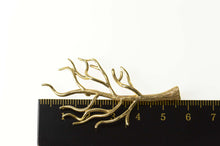 Load image into Gallery viewer, 14K Ornate Winter Tree Sapling Family Tree Pin/Brooch Yellow Gold