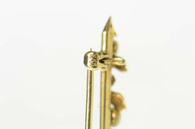 Load image into Gallery viewer, 14K Victorian Seed Pearl Ornate Vine Bar Pin/Brooch Yellow Gold