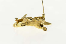 Load image into Gallery viewer, 14K Garnet Eyed Baby Donkey Foal Pin/Brooch Yellow Gold