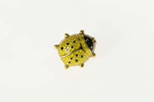 Load image into Gallery viewer, 14K Black &amp; Yellow Enamel Lady Bug Life Symbol Pin/Brooch Yellow Gold