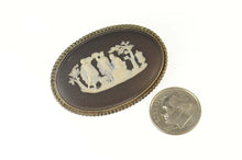 Load image into Gallery viewer, Sterling Silver 1969 Wedgewood Greek Myth Scene Cameo Pin/Brooch