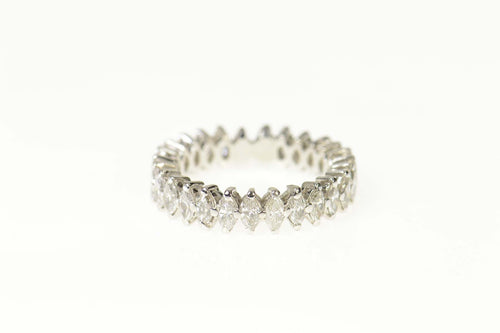 Platinum 1¼ Ctw Marquise Diamond Eternity Wedding Band Ring Size 6.5