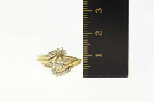 Load image into Gallery viewer, 14K 0.55 Ctw Marquise Diamond Bypass Engagement Ring Size 7 Yellow Gold