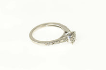 Load image into Gallery viewer, 10K Ctw Diamond Halo Classic Engagement Ring Size 6.75 White Gold