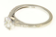 Load image into Gallery viewer, 10K Ctw Diamond Halo Classic Engagement Ring Size 6.75 White Gold