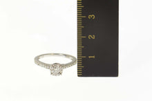 Load image into Gallery viewer, 10K Ctw Diamond Halo Classic Engagement Ring Size 6.75 White Gold