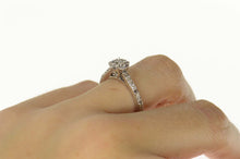 Load image into Gallery viewer, 10K Ctw Diamond Halo Classic Engagement Ring Size 6.75 White Gold