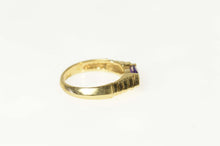 Load image into Gallery viewer, 14K Marquise Amethyst Grooved Simple Statement Ring Size 3.25 Yellow Gold