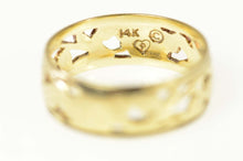 Load image into Gallery viewer, 14K Ornate Scrollwork 6.1mm Wedding Band Ring Size 5 Yellow Gold