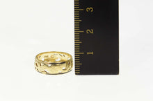 Load image into Gallery viewer, 14K Ornate Scrollwork 6.1mm Wedding Band Ring Size 5 Yellow Gold