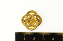 Load image into Gallery viewer, 14K Retro Diamond Knot Swirl Twist Classic Pin/Brooch Yellow Gold