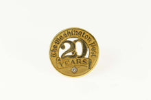 Load image into Gallery viewer, 14K The Washington Post Diamond 20 Years Lapel Pin/Brooch Yellow Gold