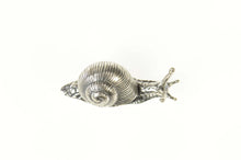 Load image into Gallery viewer, Sterling Silver 3D Ornate Detailed Snail Shell Animal Figurine