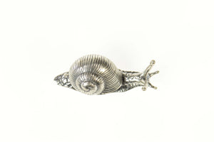 Sterling Silver 3D Ornate Detailed Snail Shell Animal Figurine