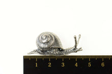 Load image into Gallery viewer, Sterling Silver 3D Ornate Detailed Snail Shell Animal Figurine