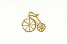 Load image into Gallery viewer, 14K Diamond Big Wheel Tricycle Bike Pin/Brooch Yellow Gold