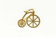 Load image into Gallery viewer, 14K Diamond Big Wheel Tricycle Bike Pin/Brooch Yellow Gold