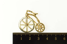 Load image into Gallery viewer, 14K Diamond Big Wheel Tricycle Bike Pin/Brooch Yellow Gold