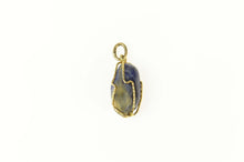 Load image into Gallery viewer, 14K Sodalite Wire Wrapped Calmness Peace Stone Charm/Pendant Yellow Gold