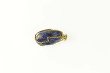 Load image into Gallery viewer, 14K Sodalite Wire Wrapped Calmness Peace Stone Charm/Pendant Yellow Gold