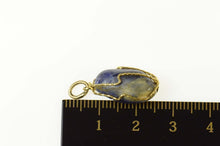 Load image into Gallery viewer, 14K Sodalite Wire Wrapped Calmness Peace Stone Charm/Pendant Yellow Gold