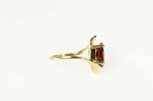 Load image into Gallery viewer, 10K Oval Garnet Solitaire Classic Bypass Ring Size 4.5 Yellow Gold