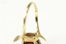 Load image into Gallery viewer, 10K Oval Garnet Solitaire Classic Bypass Ring Size 4.5 Yellow Gold